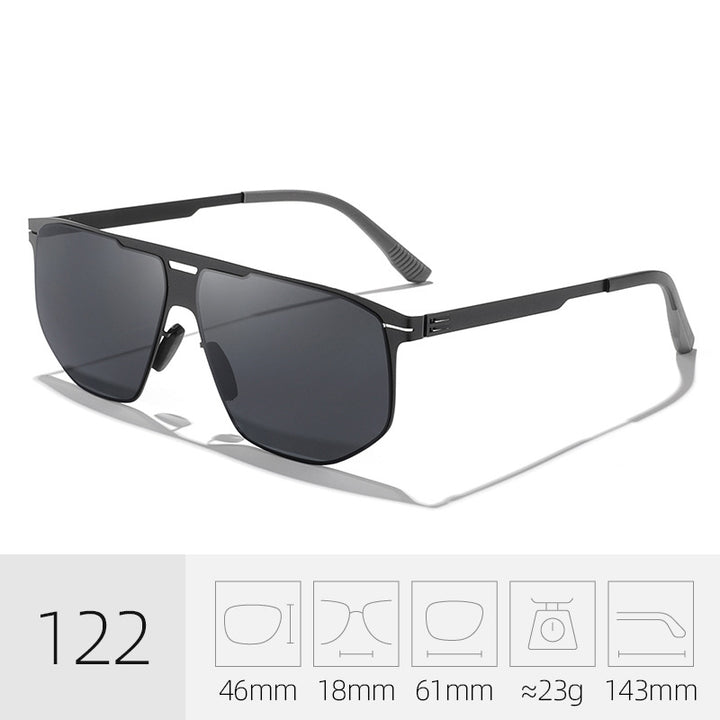 Trendy Quadrat Rahmen Sonnenbrille Karnz