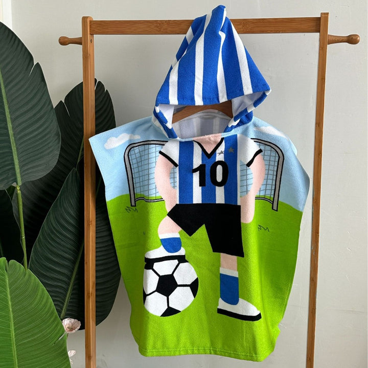 Kinder Haifisch-Design Kapuzenhandtuch Poncho Karnz