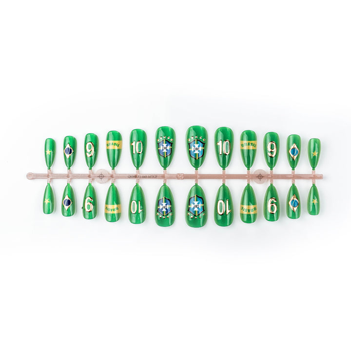 Sport-Themen Press-On Nail Art Set