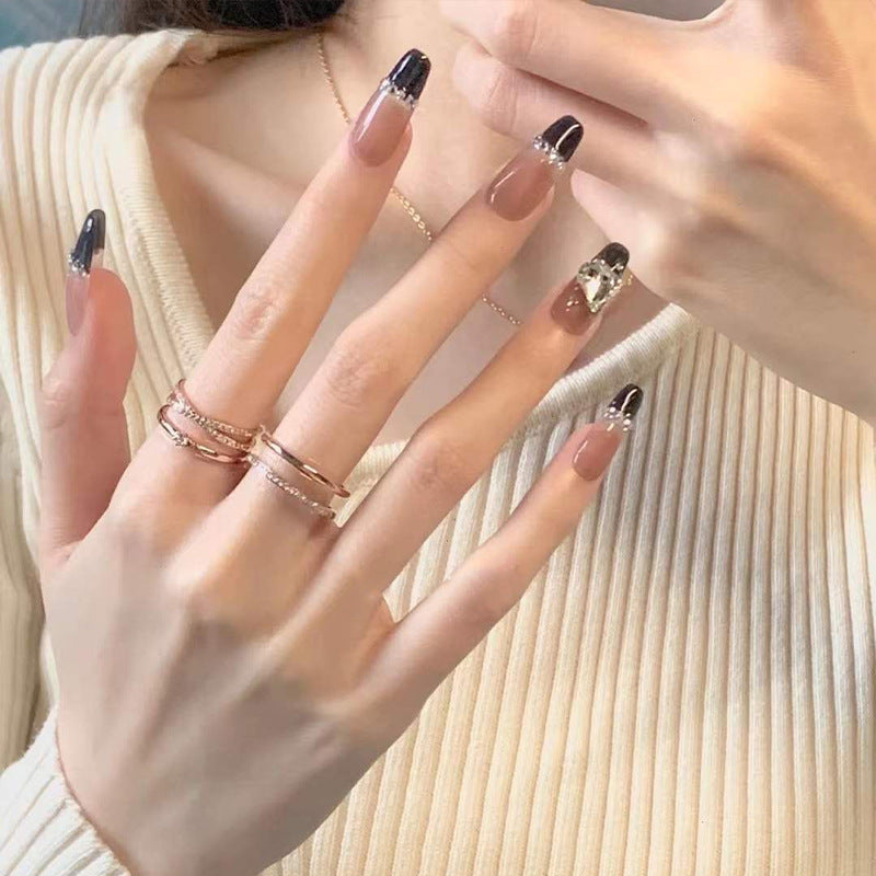 Künstliche Glamouröse Herz-Nagelspitzen Karnz