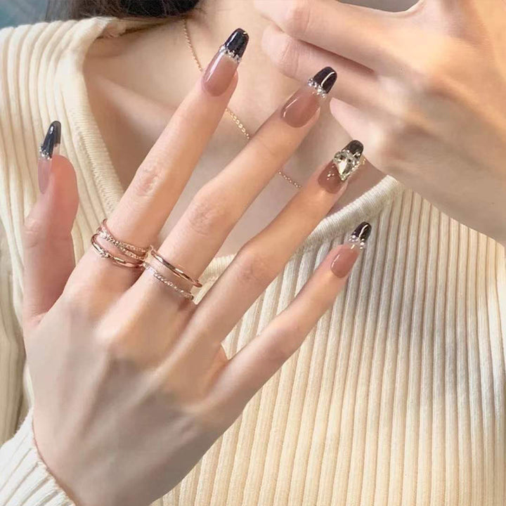Künstliche Glamouröse Herz-Nagelspitzen Karnz