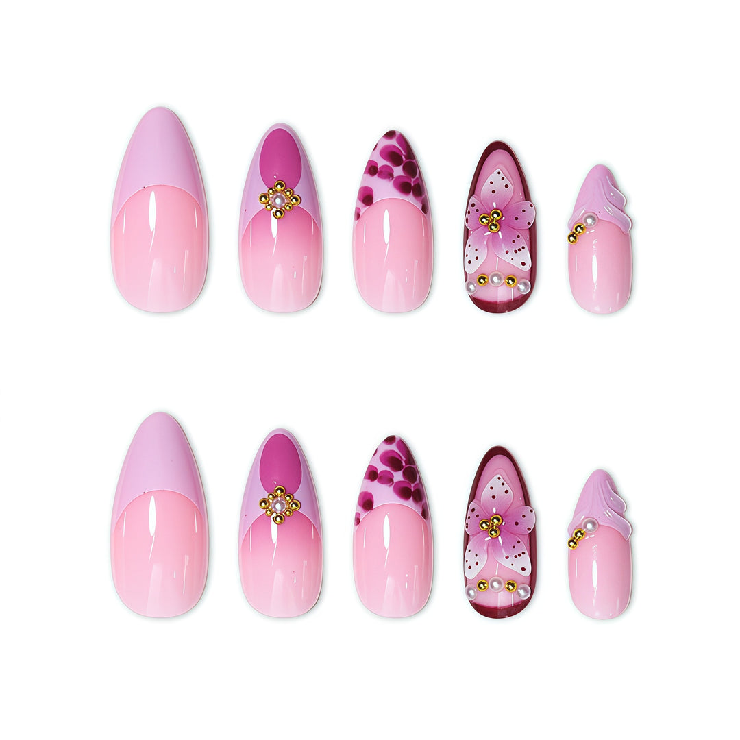 Premium Floral Nail Art Extensions Karnz