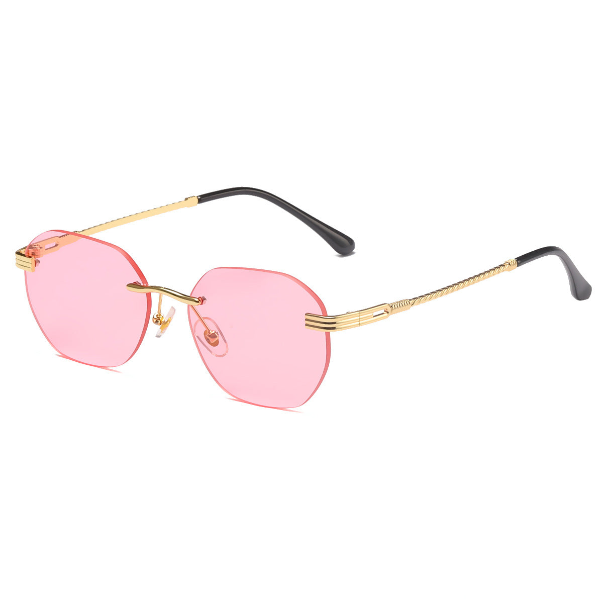 Damen modische geometrische Sonnenbrille mit dekorativem Metallrahmen Karnz