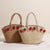 Damen Handgefertigte Strohtasche Karnz