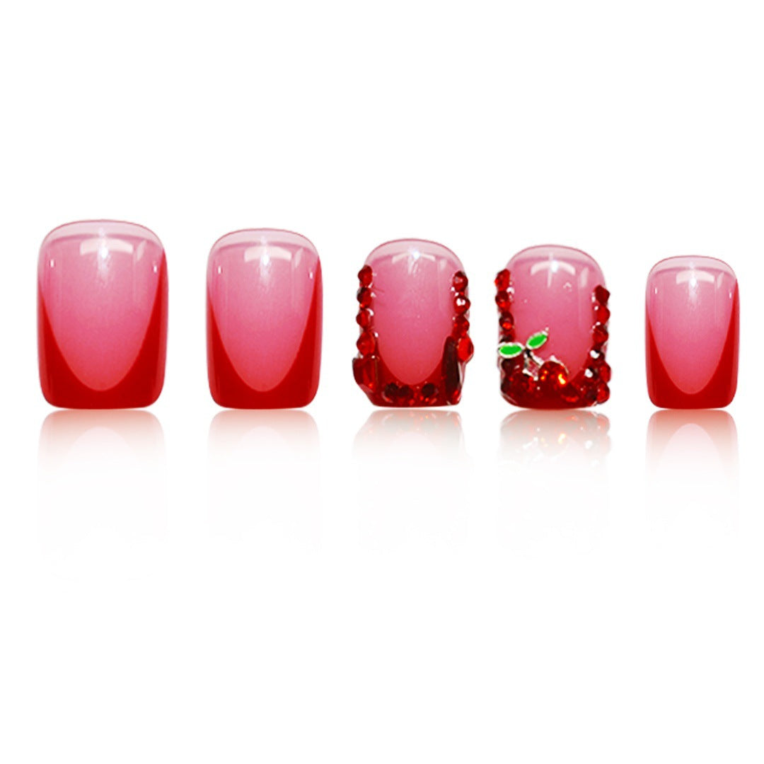 Elegante Theatralische Press-On Nagel Set Karnz