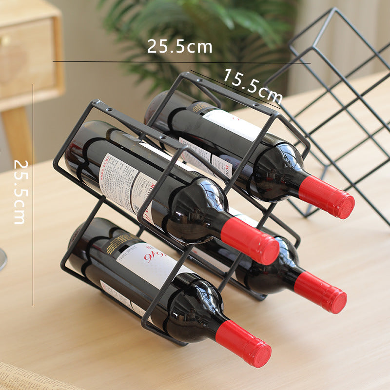 Unisex Weinregal aus schwarzem Metall Karnz