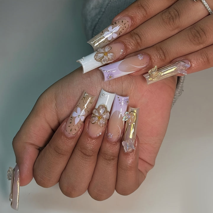 Künstlerische 3D Schmetterling Nagelverlängerungen Karnz