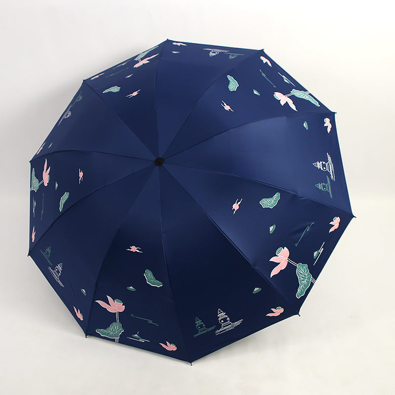 Damen Faltbarer Regenschirm mit floralen Akzenten Karnz