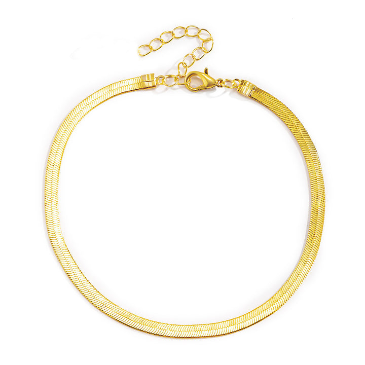 Sleek verstellbare goldene Creolen Halskette Karnz