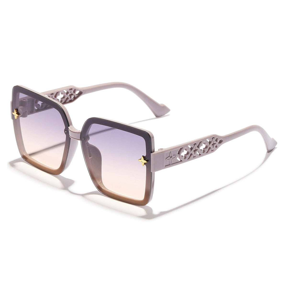 Damen modische Sonnenbrille mit filigranem Rahmen und graduierenden Gläsern Karnz