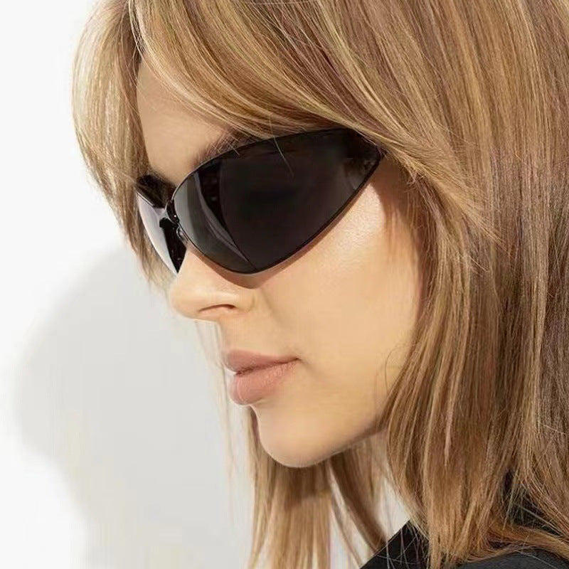 Damen Cat-Eye Sonnenbrille mit modischem Metallrahmen Karnz