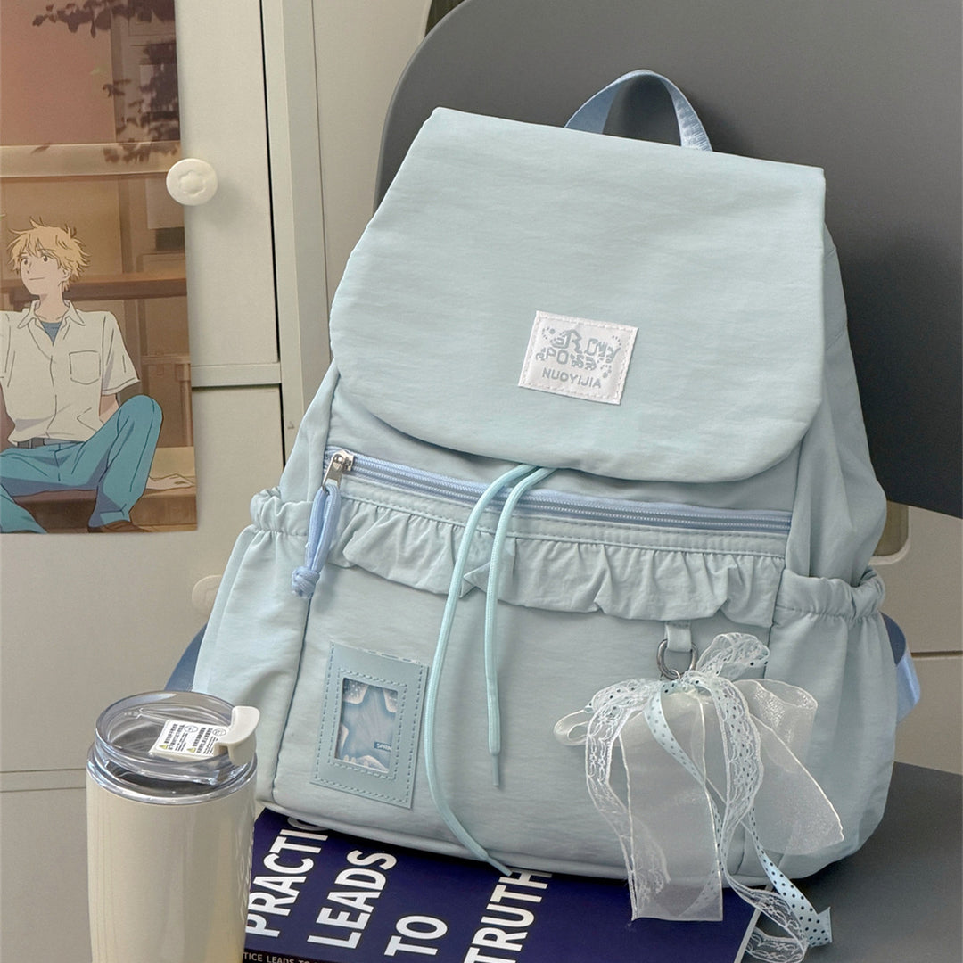 Stylischer Rüschendesign Schulrucksack Karnz