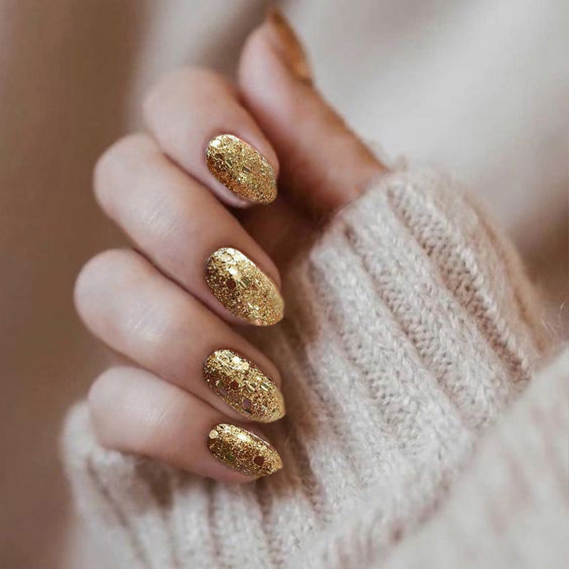 Glitzernde Lange Stiletto Press-On Nägel Karnz