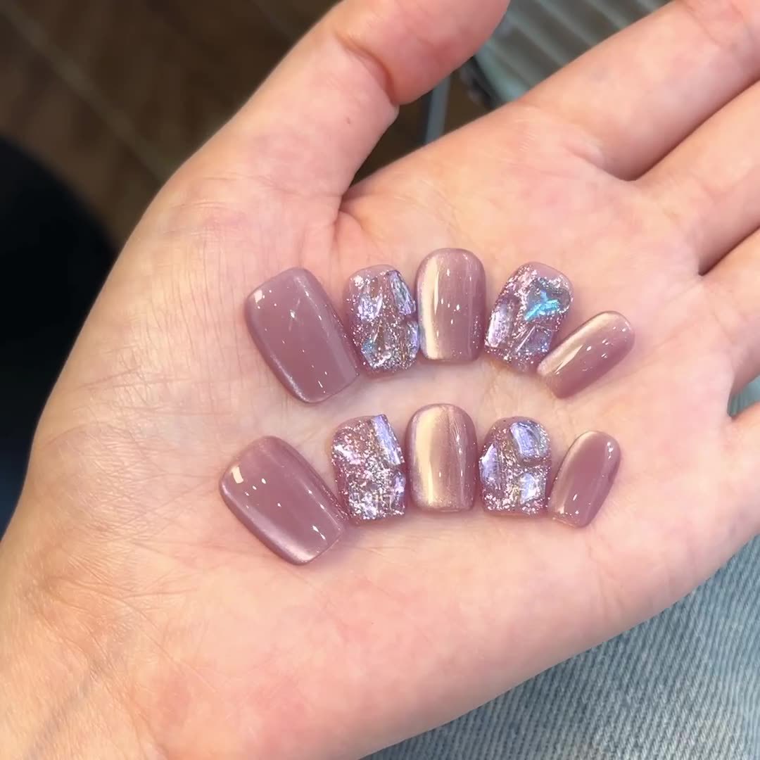 Glitzernde Nagelkunst Press-On Set Karnz