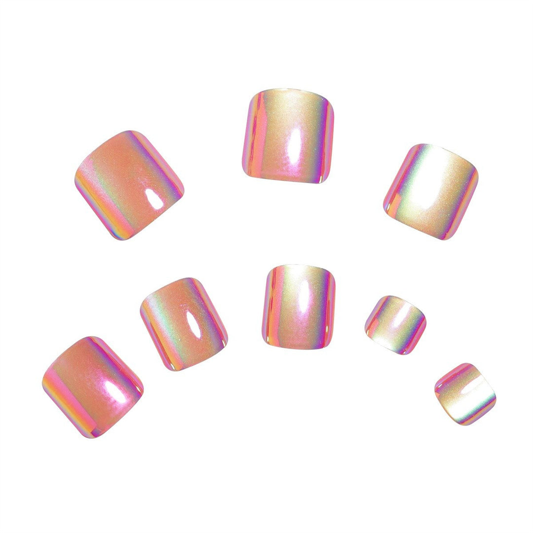 Iridescent Pediküre Press-On Nagel Set Karnz