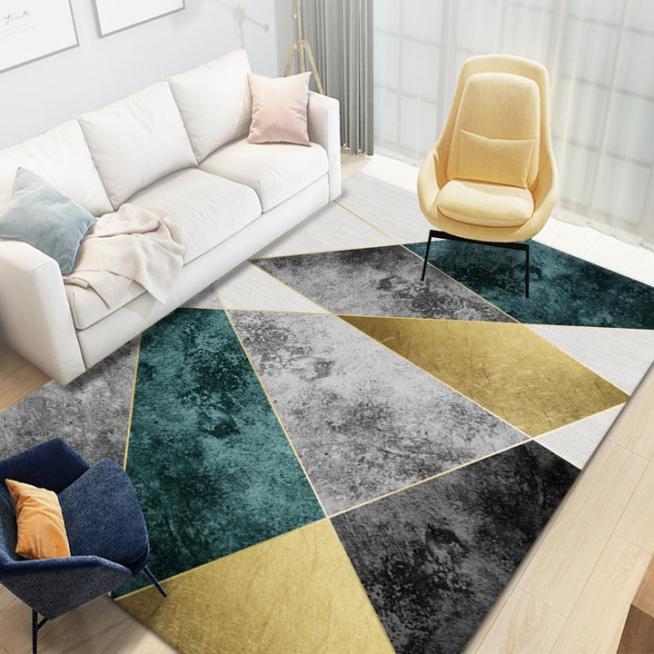Luxuriöser geometrischer Designteppich