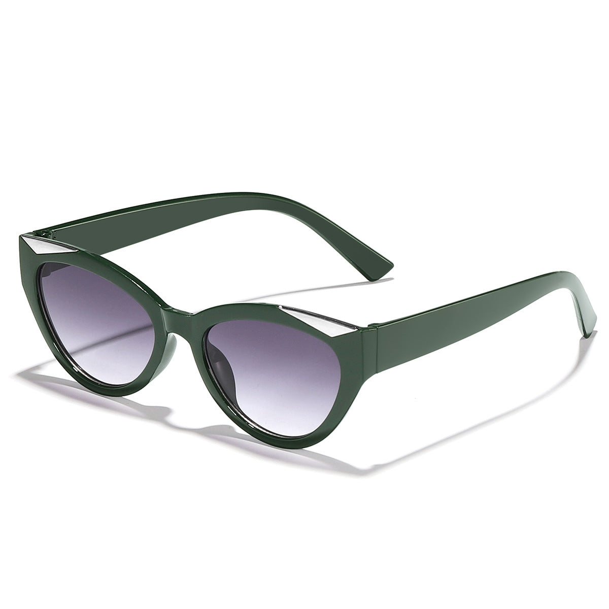 Damen modische Cat-Eye Sonnenbrille mit glänzenden Details Karnz