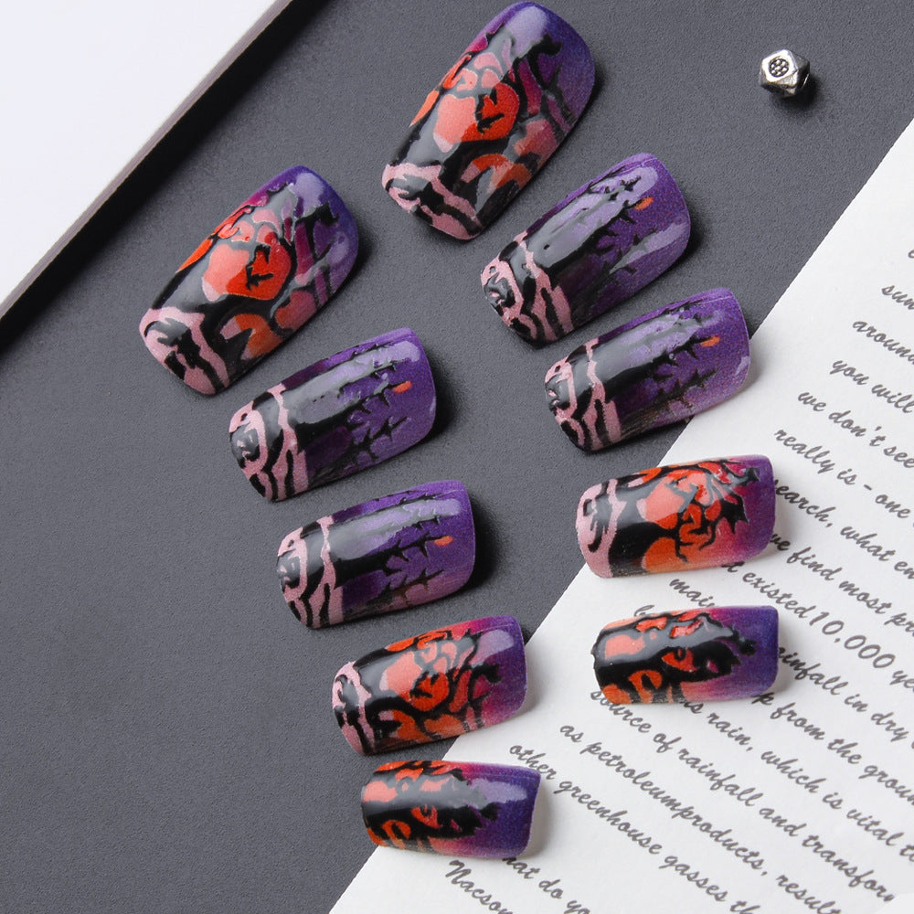 Spooky Night-Themen Gel-Nagelkunst Karnz