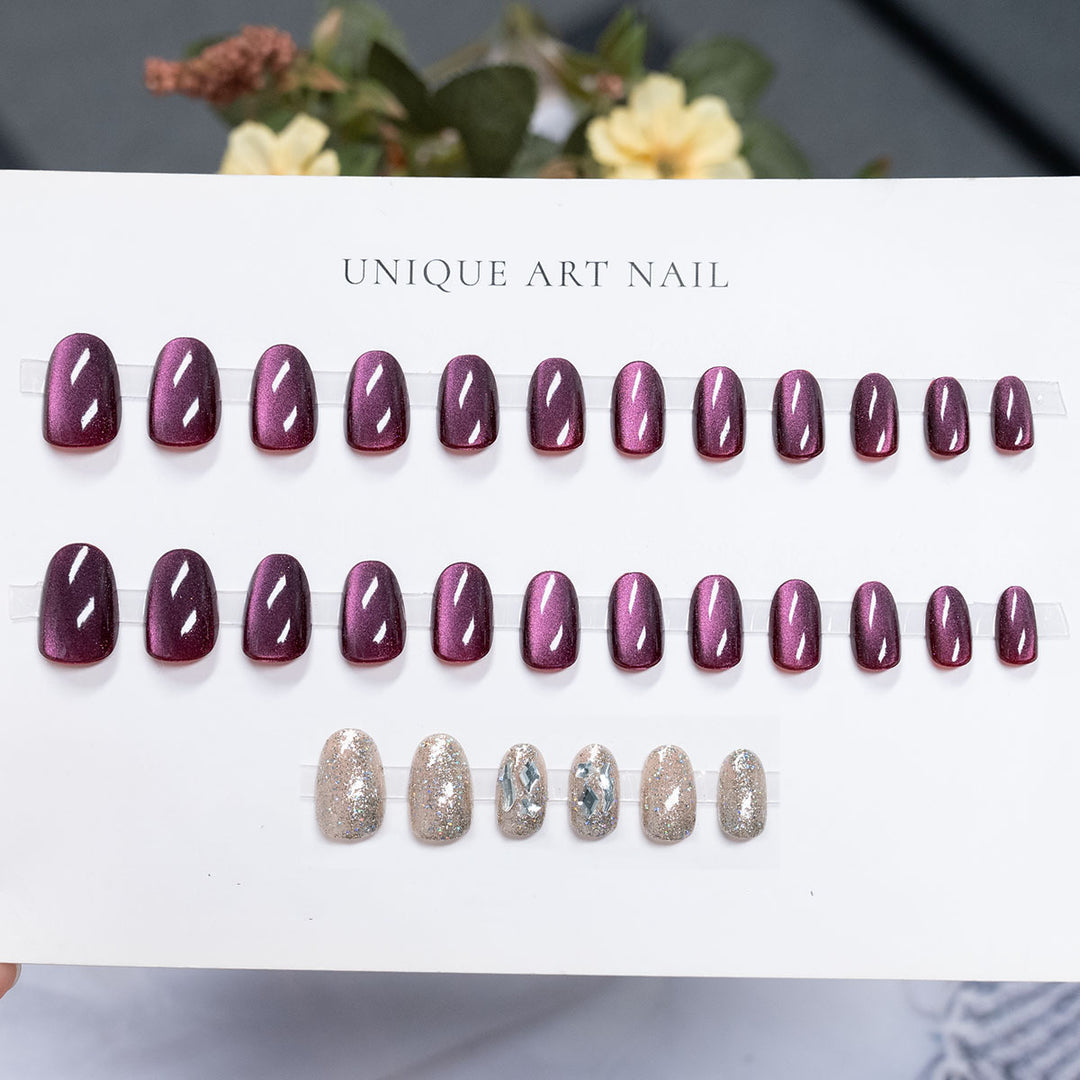 Hochglanz Press-On Nagelkunst