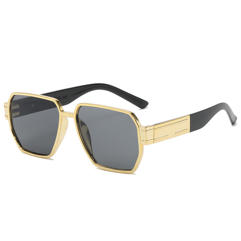 Damen moderne Oversized-Sonnenbrille mit asymmetrischem Rahmen Karnz