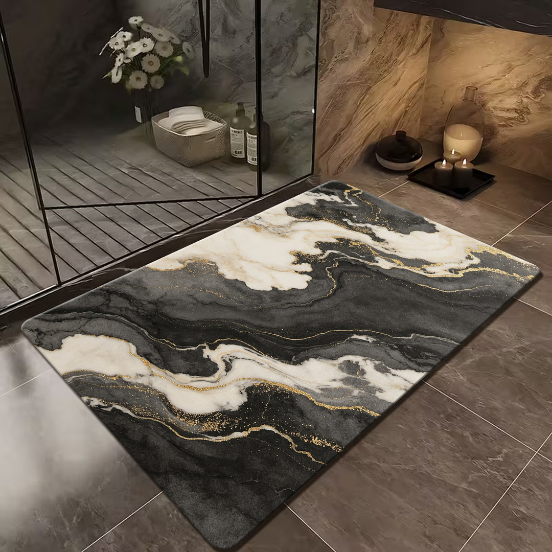 Elegante Marmor Design Badmatte