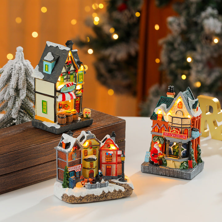 LED Beleuchtete Weihnachts-Candy-Shop-Figurine Karnz