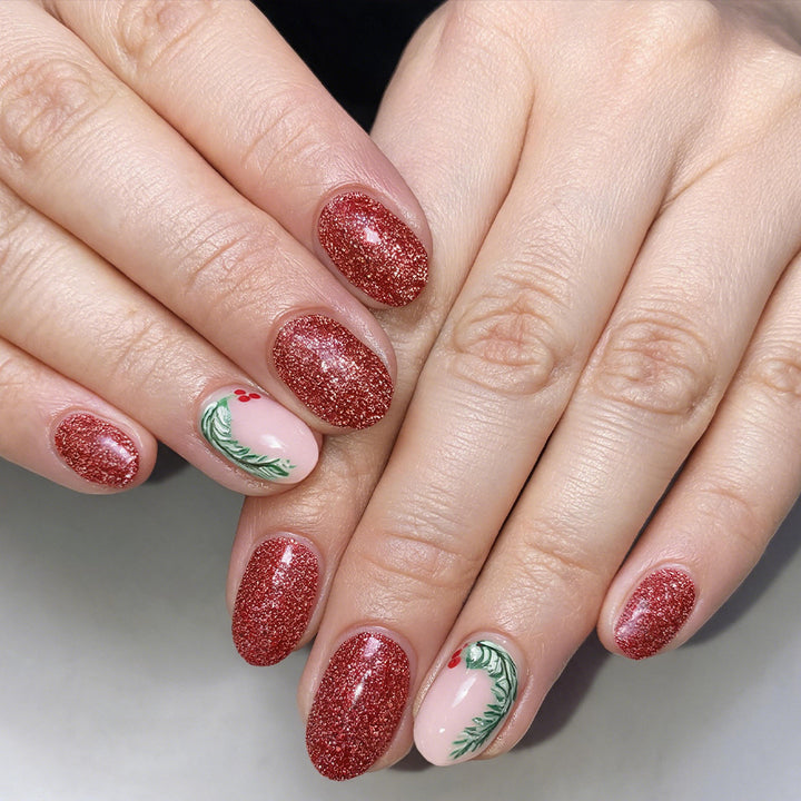 Festliches Glitter Gel Nagel Kunst Set Karnz