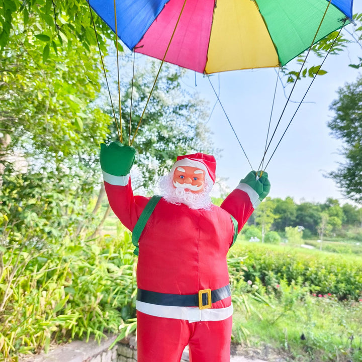 Dekorative Weihnachtsmann Figur mit Fallschirm
