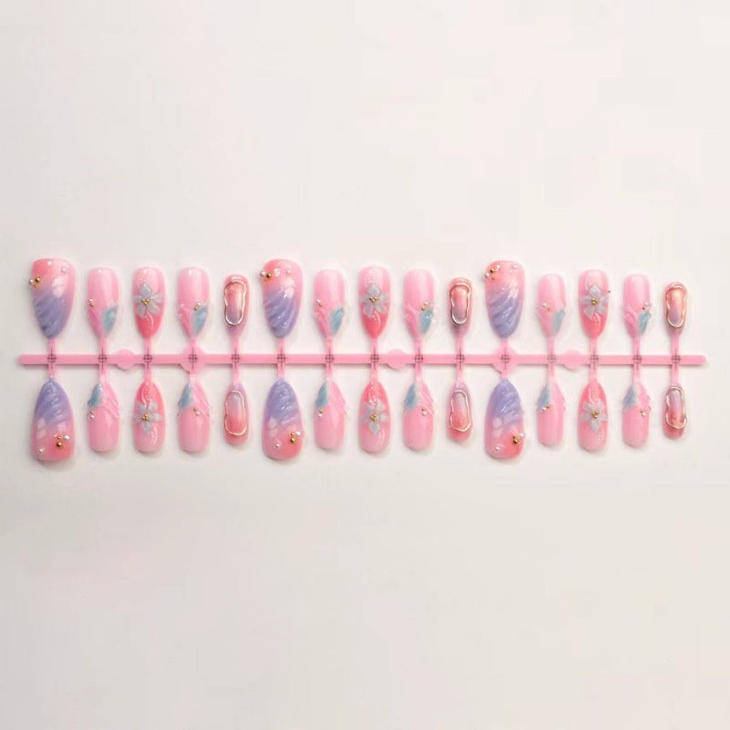 Floral Acryl Verlängerte Nagelkunst Karnz