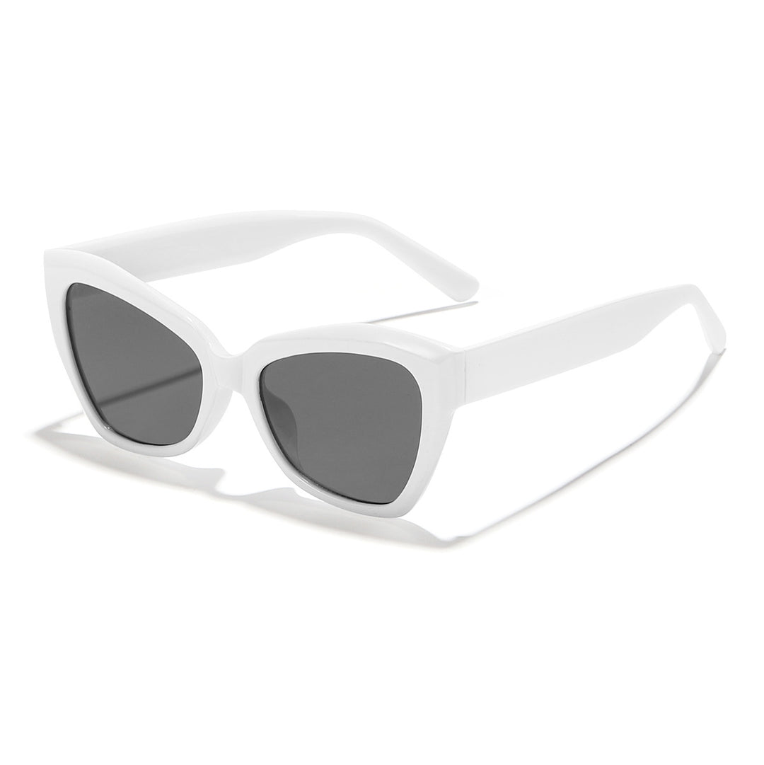 Damen Cat-Eye Sonnenbrille mit stilvollem transparentem Rahmen Karnz