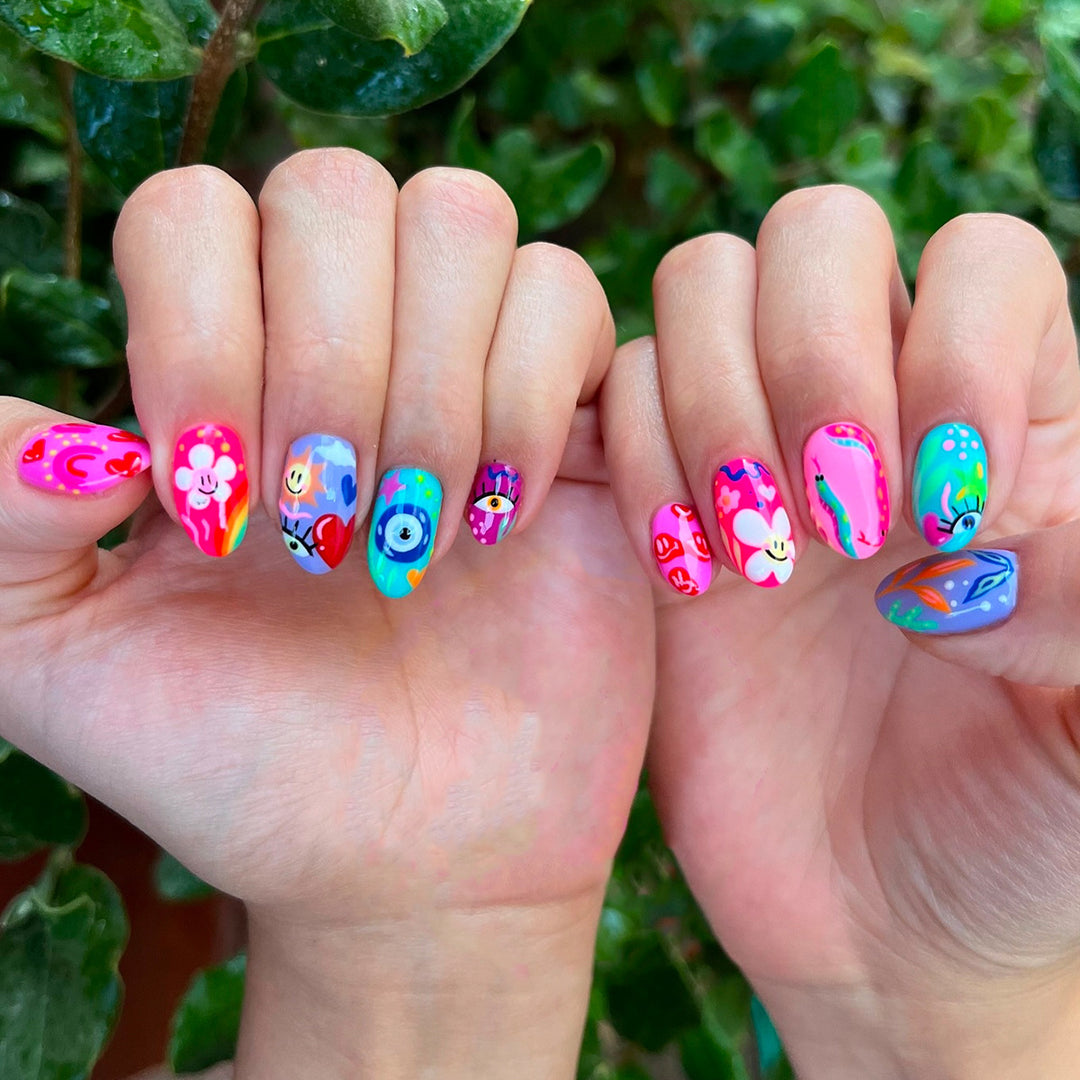 Kreative und bunte Nagelkunst Karnz
