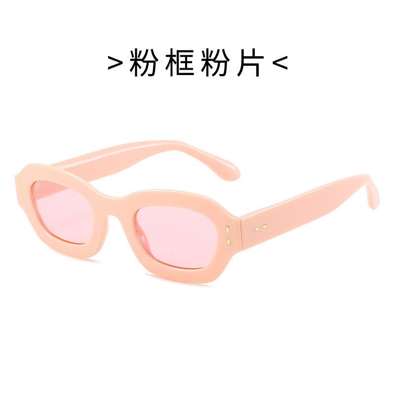Damen Modische Sonnenbrille im Retro-Stil mit weitem Rahmen Karnz