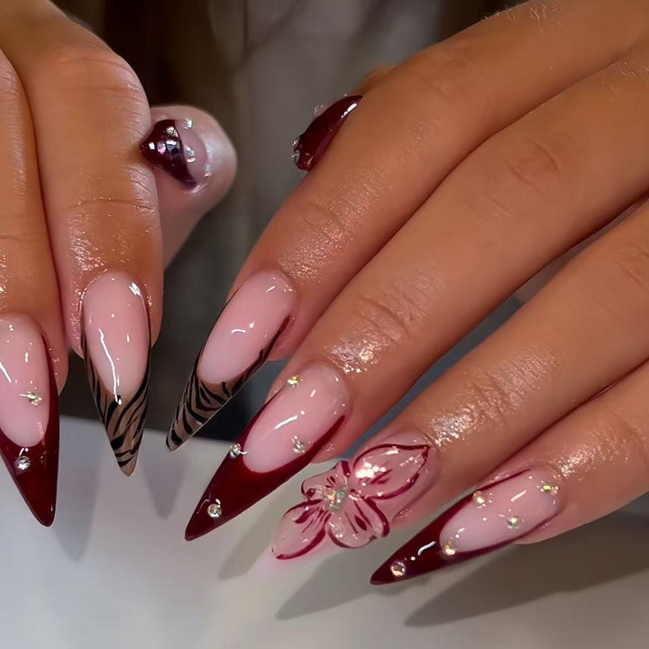 Premium Künstlerische Stiletto Nagelverstärkungen Karnz