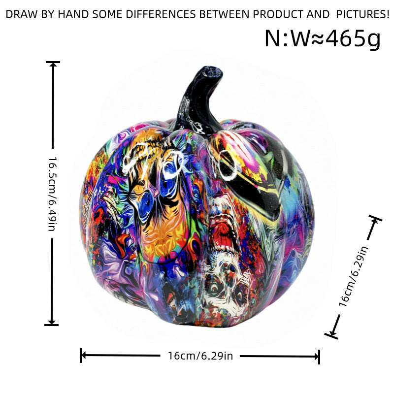 Kunstvolle Halloween Kürbisfigur Karnz