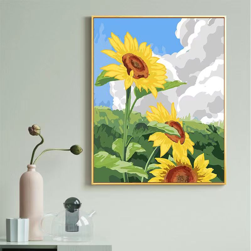 Sonnenblumen-Themen Leinwanddruck Karnz