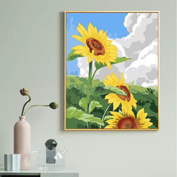 Sonnenblumen-Themen Leinwanddruck Karnz