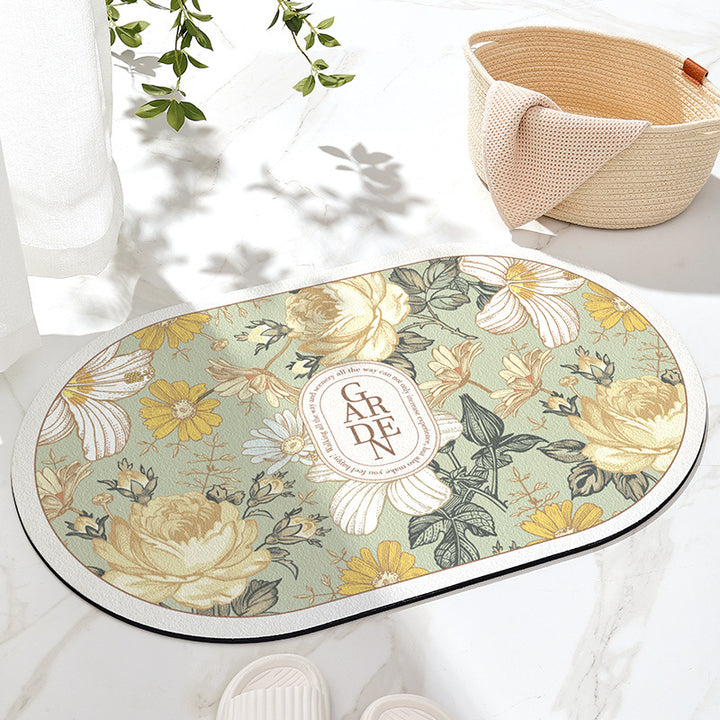 Florale inspirierende Badematte