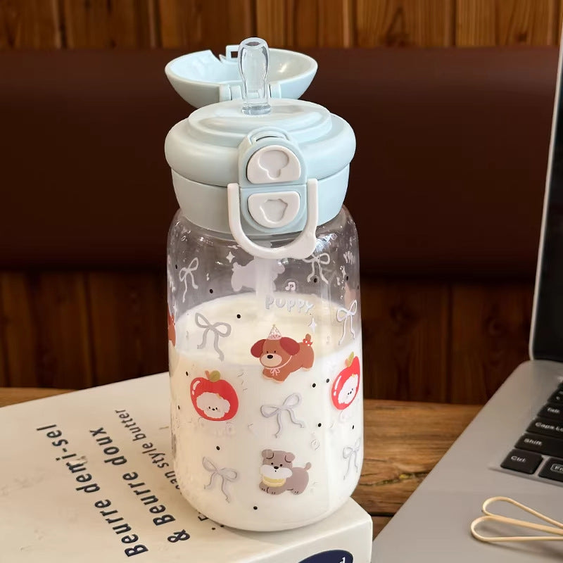 Damen Trinkflasche mit Tiermotiven und gesundem Fruchteinlage-System Karnz