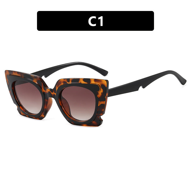 Damen oversized Sonnenbrille mit extravagantem Rahmen und UV-Schutz Karnz