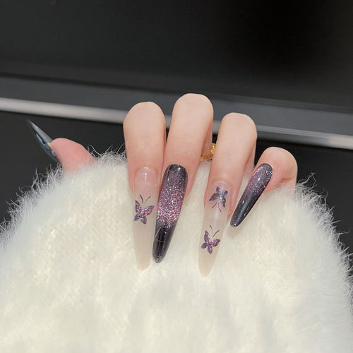 Künstlerisches Schmetterlings-verziertes Press-On Nail Art Set Karnz