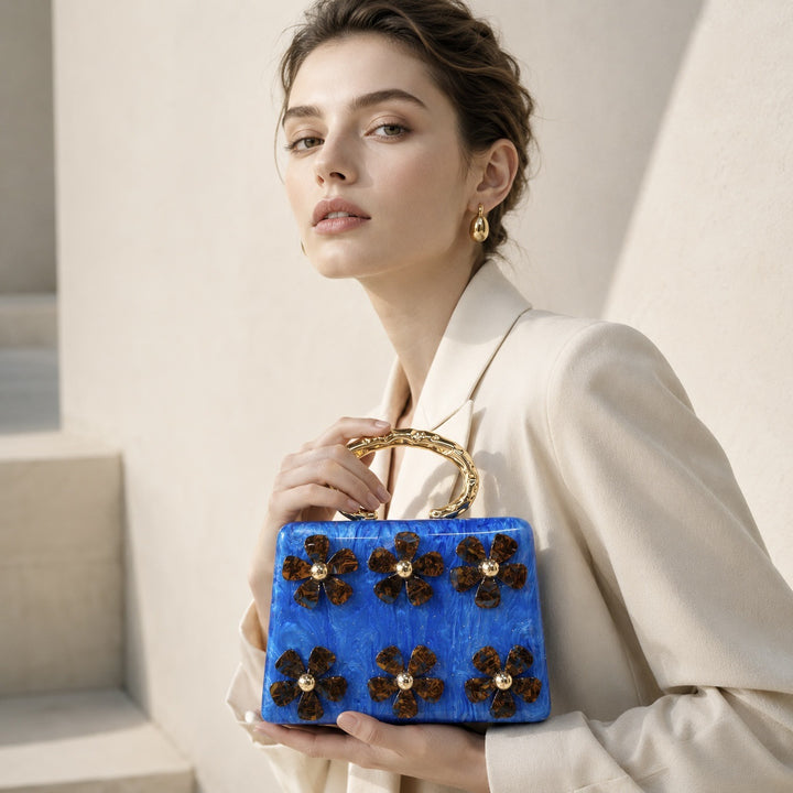 Floral Acryl Handtasche