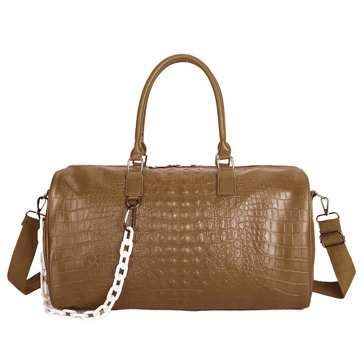 Krokodil-texturiertes luxuriöses Reise-Duffle-Bag Karnz