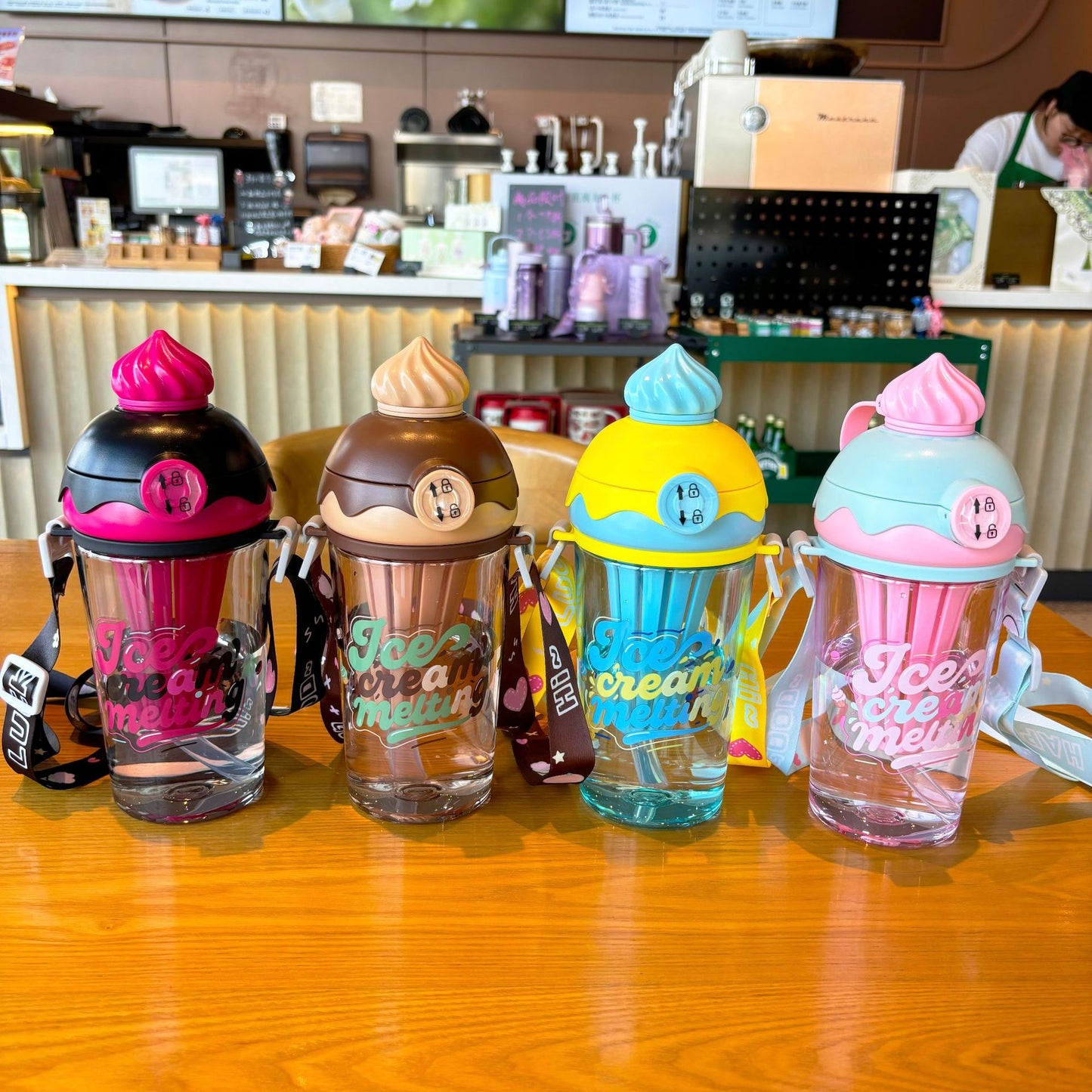 Damen kreative Trinkflasche im Eiskrem-Design Karnz