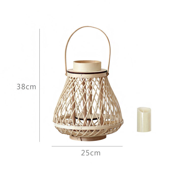 Stilvolle Rattan-Laterne Karnz
