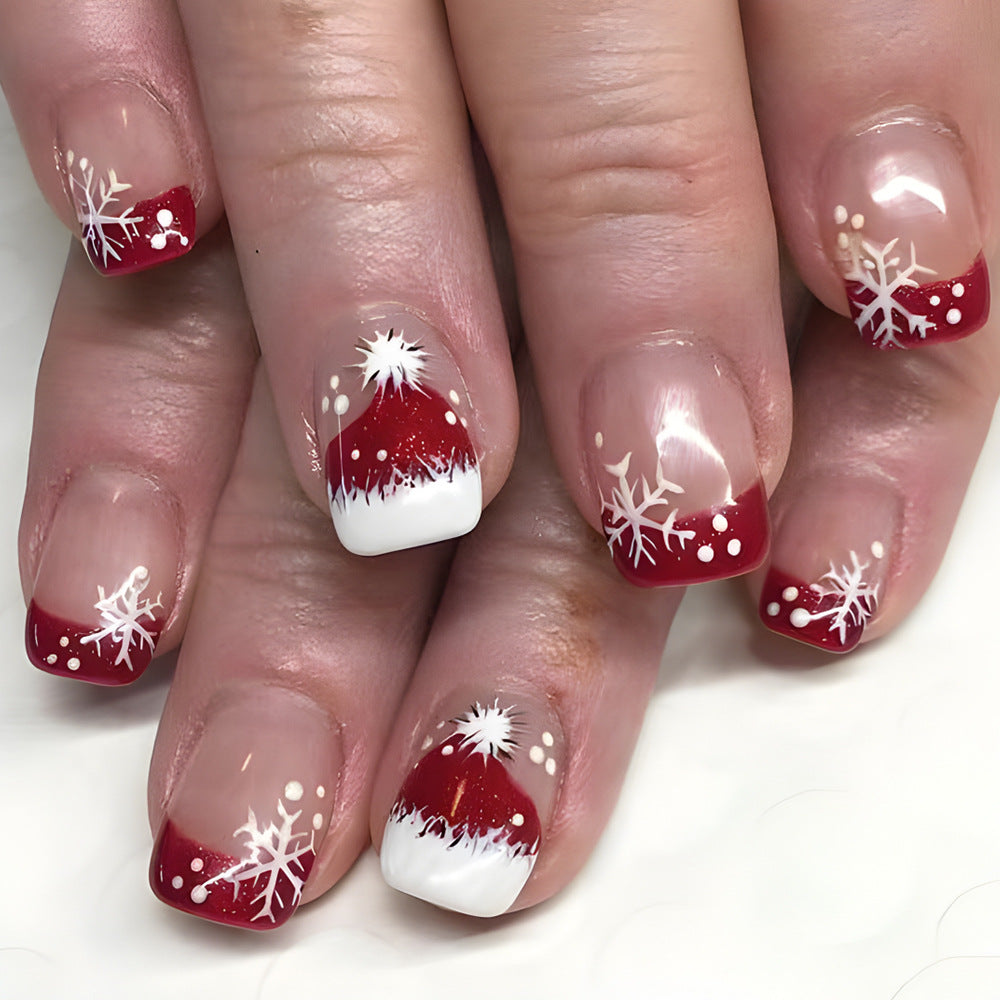 Festliche Feiertags-Thema Press-On Nagelkunst Karnz