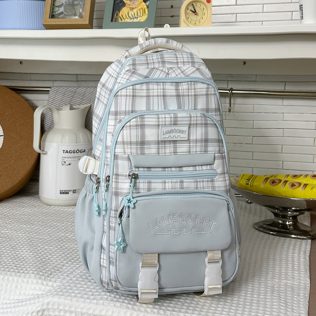 Stylische Karomuster-Rucksack Karnz
