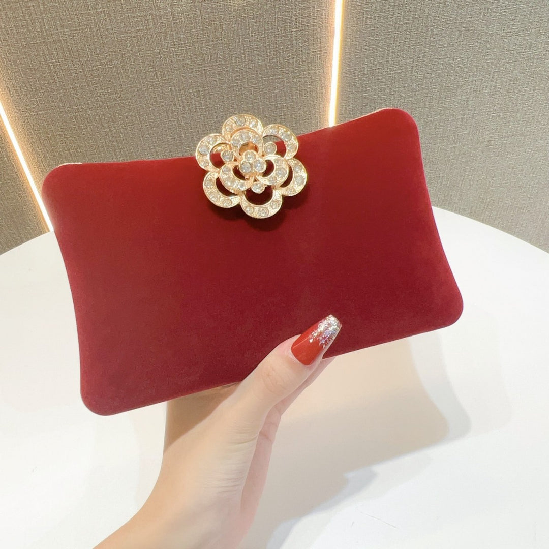Elegante florale Brosche Abendtasche