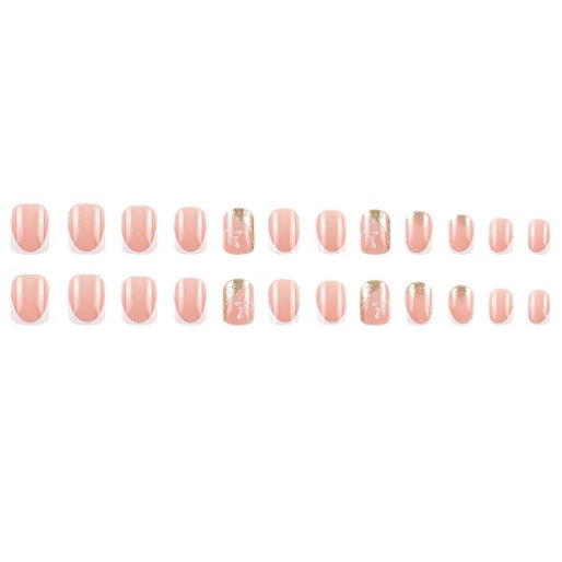 Elegante French Tip Schmetterling Nagelkunst Karnz