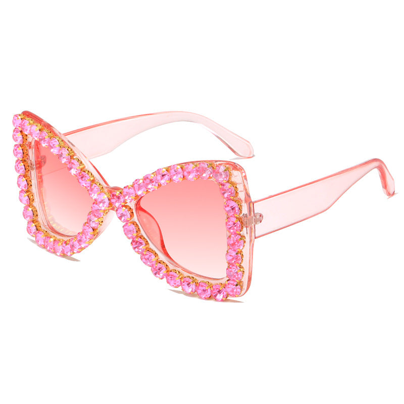 Damen Glamouröse Sonnenbrille mit Kristallverzierung Karnz