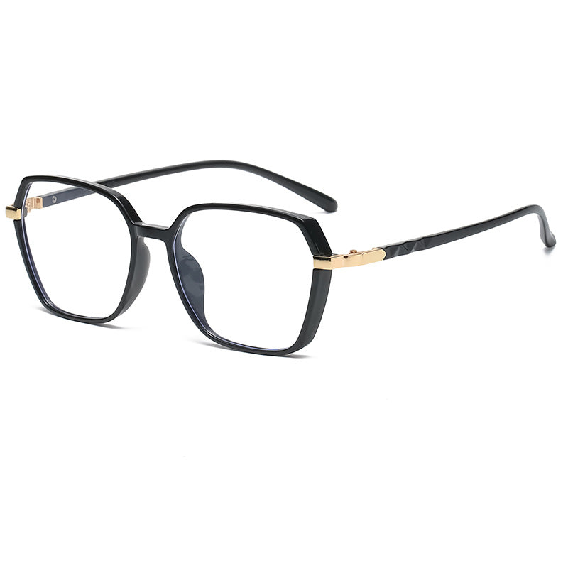 Damen modische quadratische Lesebrille mit goldenen Akzenten Karnz